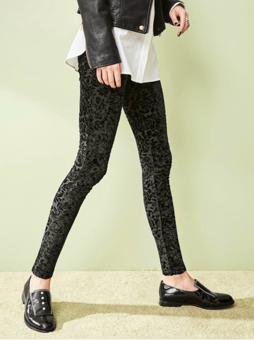 Opening Ceremony LEAH LEATHER FAUX PEARL EMBELLISHED LOAFERS IN BLACK/WHITE 38